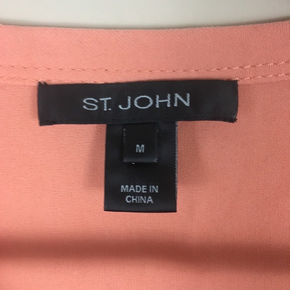 St. John Short Sleeve Oversized Blouse Top - Picture 6 of 8